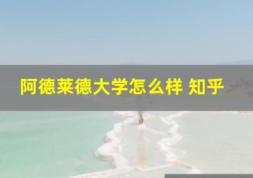 阿德莱德大学怎么样 知乎